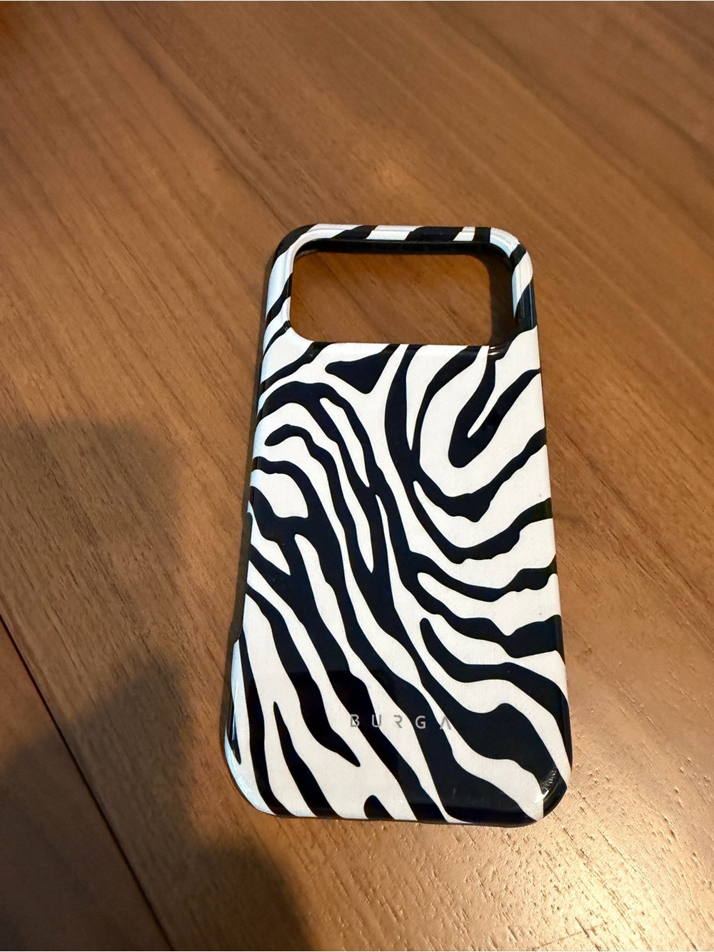 Burga Zebra Print Phone Case - Black & White